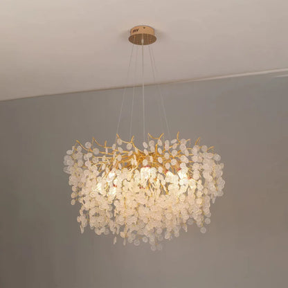 Żyrandol kryształowy WALTZ Serenada, 6xG9, złoty, 60cm, regulowana wysokość Żyrandole kryształowe Domyślny tytuł Alessandro Design