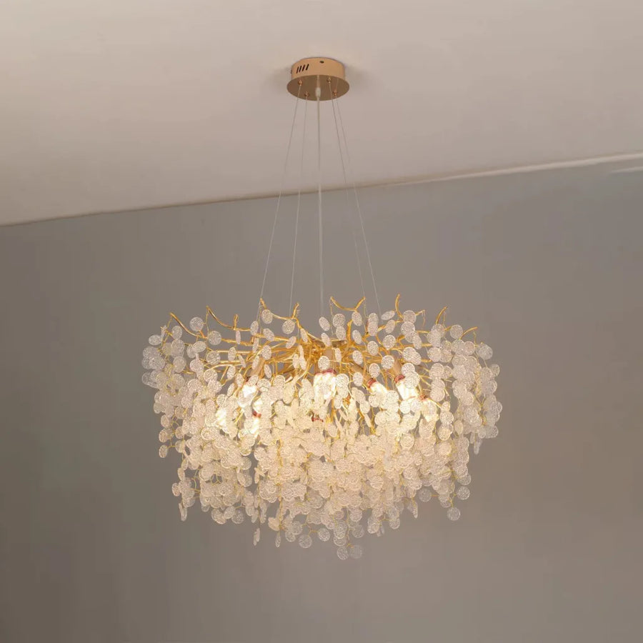 Żyrandol kryształowy WALTZ Serenada, 6xG9, złoty, 60cm, regulowana wysokość Żyrandole kryształowe Domyślny tytuł Alessandro Design