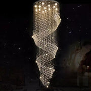 Kandelabr Kryształowy LED 13 xGU10 Meili Chromowany, Średnica 80cm, Wysokość 240cm, Model Drabinowy Kandelabr Kryształowy Domyślny Tytuł Alessandro Design