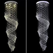 Kandelabr Kryształowy LED 13 xGU10 Meili Chromowany, Średnica 80cm, Wysokość 240cm, Model Drabinowy Kandelabr Kryształowy Domyślny Tytuł Alessandro Design