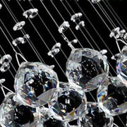 Kandelabr Kryształowy LED 13 xGU10 Meili Chromowany, Średnica 80cm, Wysokość 240cm, Model Drabinowy Kandelabr Kryształowy Domyślny Tytuł Alessandro Design