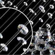 Kandelabr Kryształowy LED 13 xGU10 Meili Chromowany, Średnica 80cm, Wysokość 240cm, Model Drabinowy Kandelabr Kryształowy Domyślny Tytuł Alessandro Design