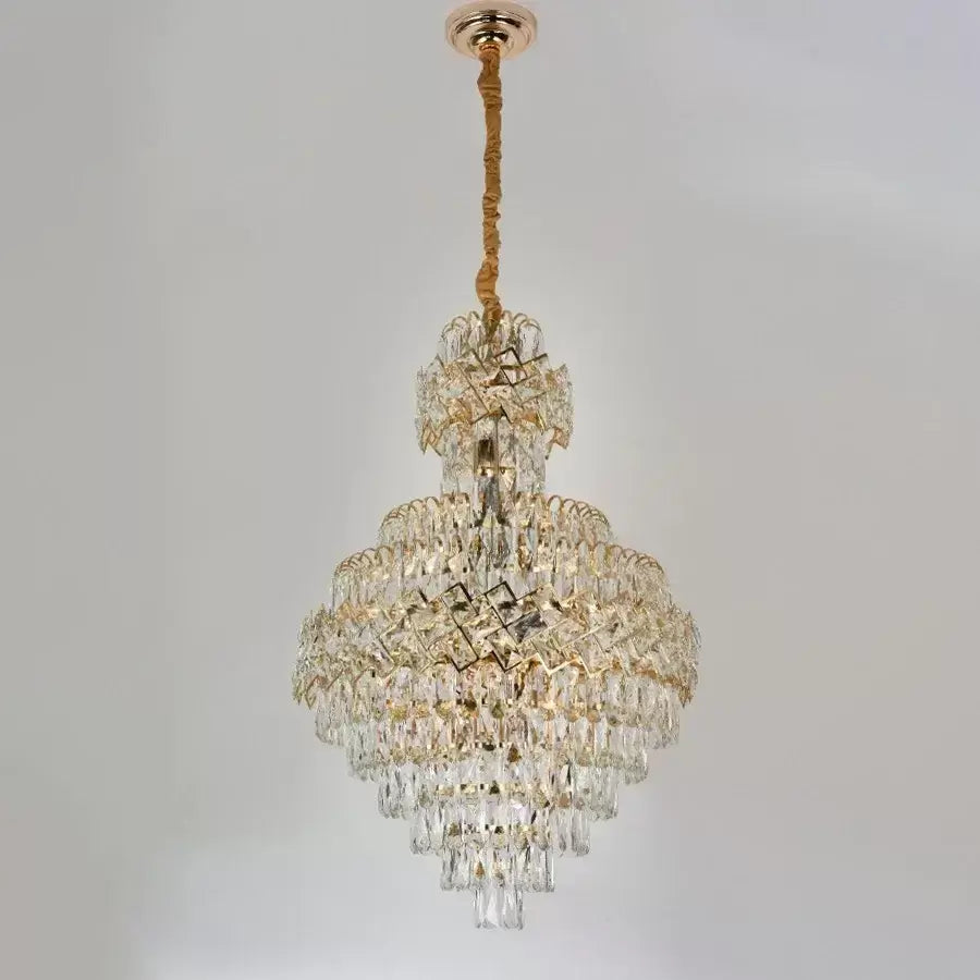 Żyrandol kryształowy WINDSOR Grande Supremo 10xE14, średnica 60X90cm, błyszczące złoto, regulowana wysokość Żyrandol kryształowy Domyślny tytuł Alessandro Design