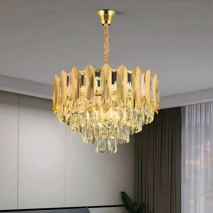 Żyrandol Kryształowy BUCKINGHAM Petito 3xE14, Średnica 30cm, Błyszczące Złoto, Regulowana Wysokość Żyrandol Kryształowy Domyślny Tytuł Alessandro Design