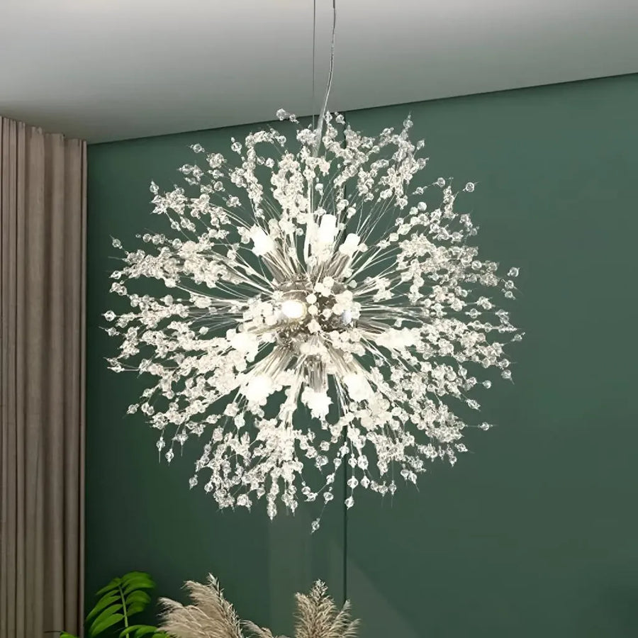 Kryształowy żyrandol Schönbrunn, 6x G9, średnica 40 cm, błyszczący chrom, regulowana wysokość Nowoczesne żyrandole Domyślny tytuł Alessandro Design