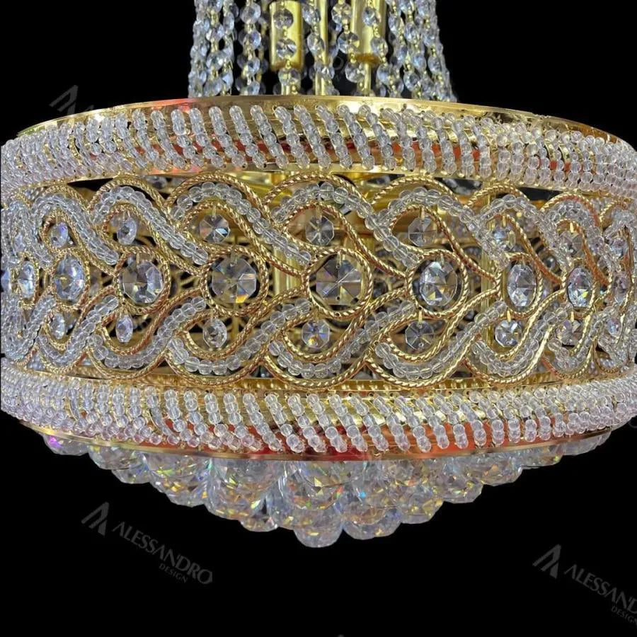 Selim Cristal Candelabra 14x E14 Złoty Cristal Candelabra Domyślny tytuł Alessandro Design