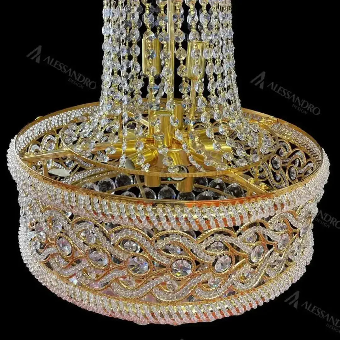 Selim Cristal Candelabra 14x E14 Złoty Cristal Candelabra Domyślny tytuł Alessandro Design