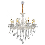 Żyrandol Kryształowy SANSSOUCI Magno, 8xE14, Średnica 68cm, Białe Klasyczne Żyrandole Domyślny Tytuł Alessandro Design
