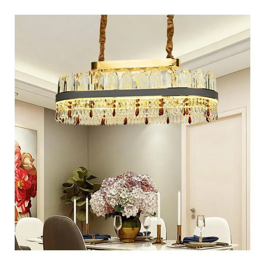 Żyrandol LED Pollux z pilotem, 156 W, średnica 80 cm, złoty, kryształowy, przyciemniany kryształowy kandelabr Domyślny tytuł Alessandro Design