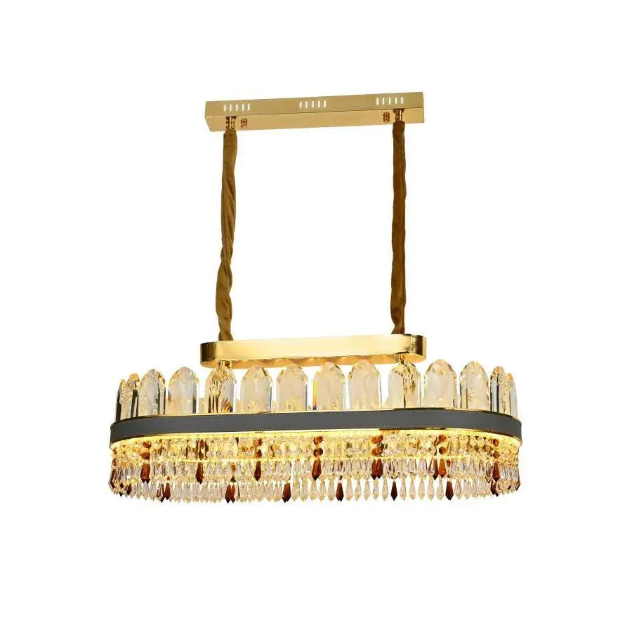 Żyrandol LED Pollux z pilotem, 156 W, średnica 80 cm, złoty, kryształowy, przyciemniany kryształowy kandelabr Domyślny tytuł Alessandro Design