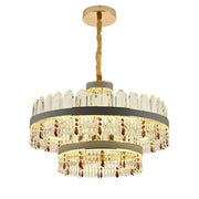 Żyrandol LED Pollux z pilotem, 300W, średnica 75cm złoty, kryształowy, przyciemniany kryształowy kandelabr Domyślny tytuł Alessandro Design