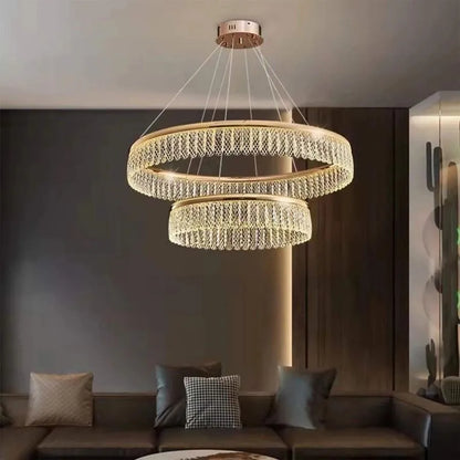 Żyrandol LED z pilotem Zakir 100W, Złoty Kandelabr Cristal Domyślny Tytuł Alessandro Design