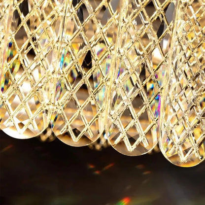 Żyrandol LED z pilotem Zakir 100W, Złoty Kandelabr Cristal Domyślny Tytuł Alessandro Design