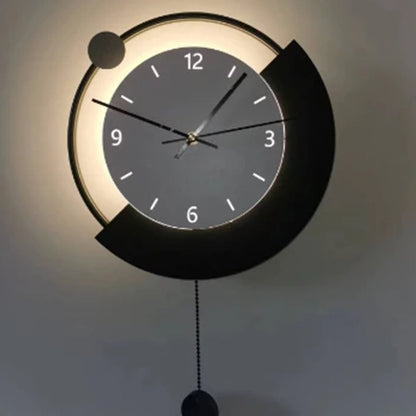 Luna Dekoracyjny kinkiet LED 83W Średnica 120CM Zimne/Neutralne/Ciepłe Światło Czarny
