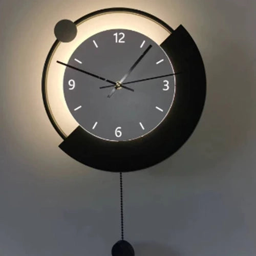 Luna Dekoracyjny kinkiet LED 83W Średnica 120CM Zimne/Neutralne/Ciepłe Światło Czarny