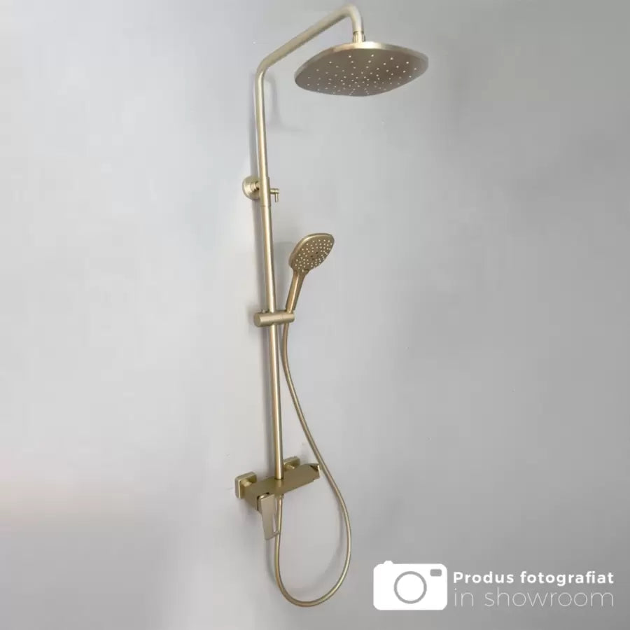 Kolumna prysznicowa, mosiądz sanitarny, złoty, baterie i kolumny prysznicowe 9810D Tytuł domyślny Alessandro Design