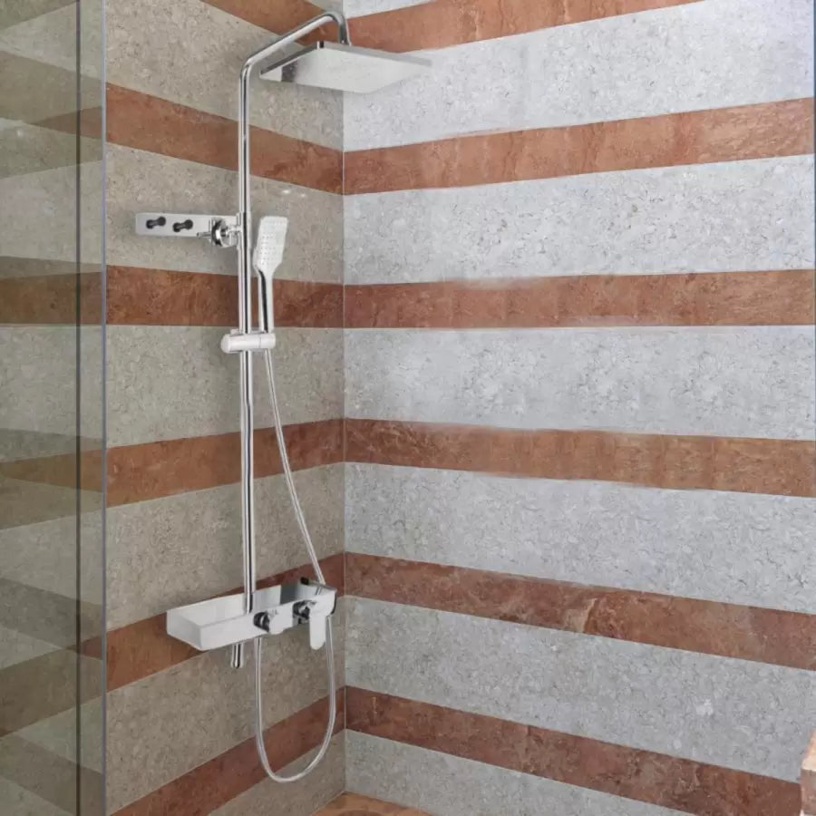 Kolumna prysznicowa, mosiądz sanitarny, chrom, baterie i kolumny prysznicowe SJG/2450 Tytuł domyślny Alessandro Design