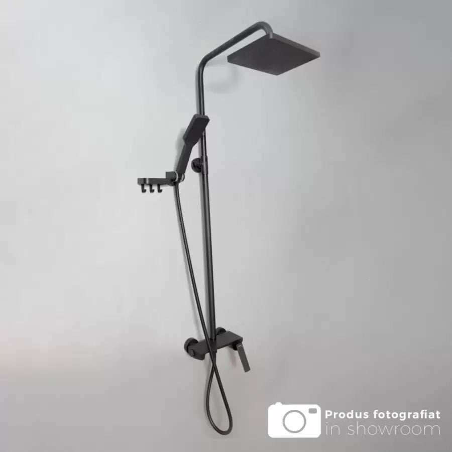 Kolumna prysznicowa, mosiądz sanitarny, czarny, baterie i kolumny prysznicowe 9990H Tytuł domyślny Alessandro Design