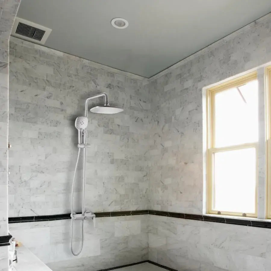 Kolumna prysznicowa, mosiądz sanitarny, satyna, baterie i kolumny prysznicowe 10010N Tytuł domyślny Alessandro Design