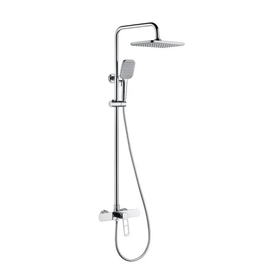 Kolumna prysznicowa, mosiądz sanitarny, satyna, baterie i kolumny prysznicowe 9710 Tytuł domyślny Alessandro Design