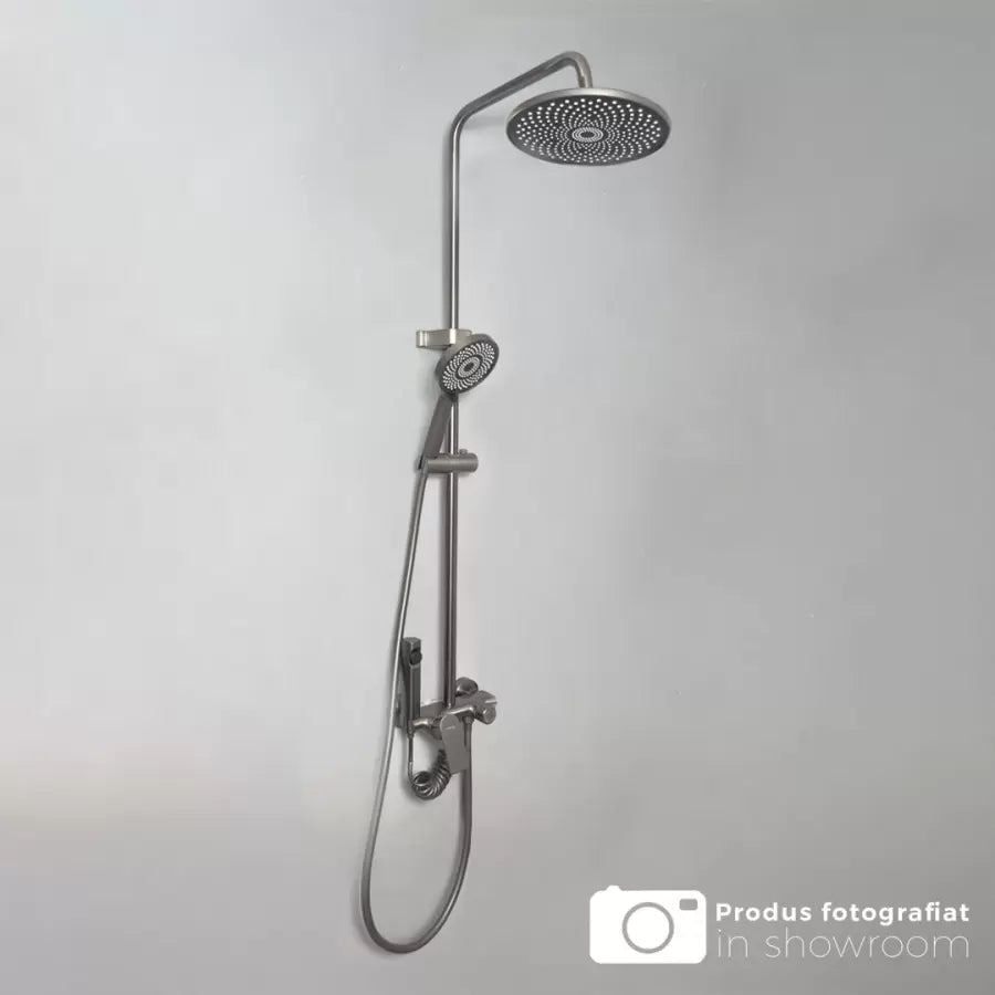 Ciemnoszara kolumna prysznicowa ze stali nierdzewnej OD3902 Domyślny tytuł Alessandro Design