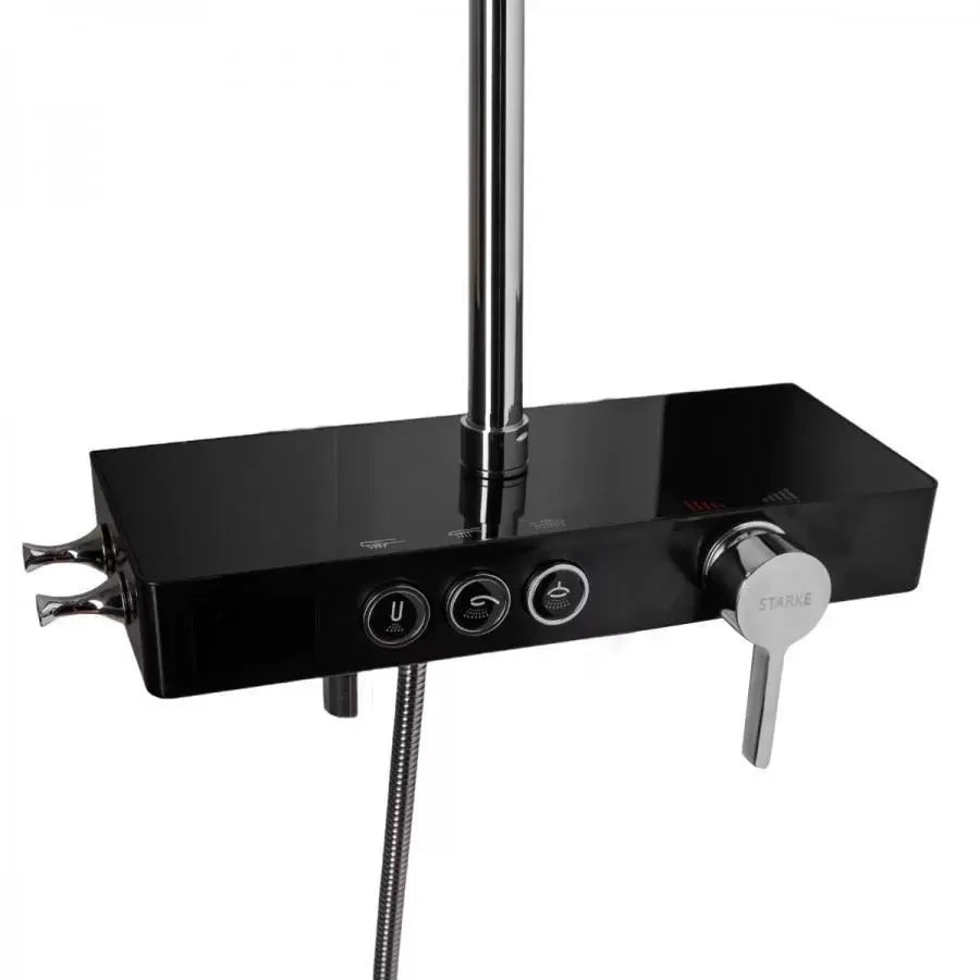 Kolumna prysznicowa Wyświetlacz LCD Stal nierdzewna Czarny Srebrny SJG/006 Baterie i kolumny prysznicowe Domyślny tytuł Alessandro Design