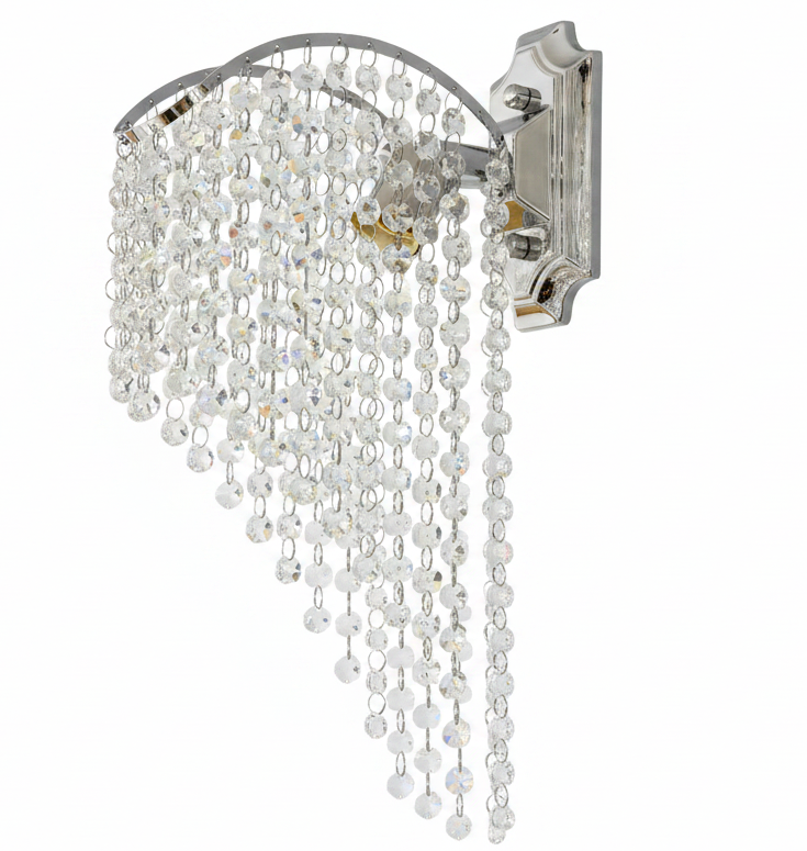Lampa Cristal Ander 1x E14 Chrom błyszczący