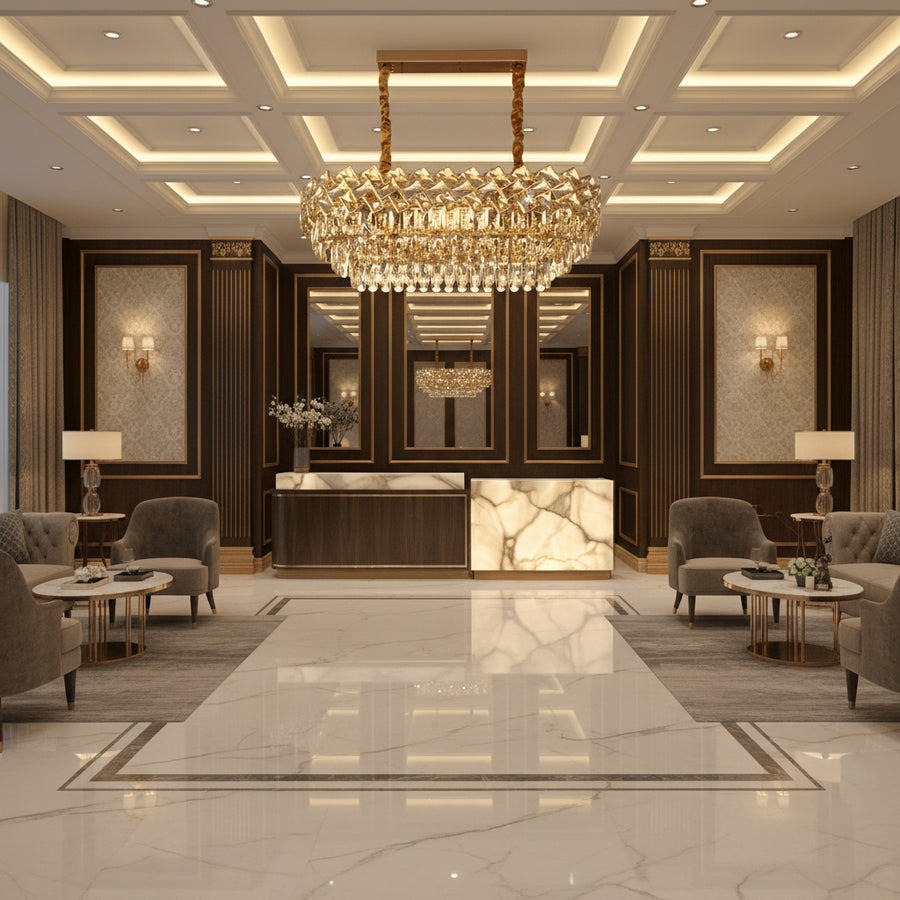 Żyrandol kryształowy WINDSOR Regalis 10x E14, błyszczące złoto, żyrandole kryształowe o regulowanej wysokości Domyślny tytuł Alessandro Design