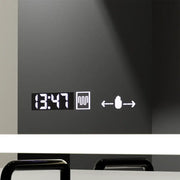 Prostokątne lustro LED, 120 x 70 cm, czujnik światła Radiant MotionGlow Marcello, system usuwania zamglenia, zegar i termometr, przyciemniane lustra Marcello Domyślny tytuł Alessandro Design