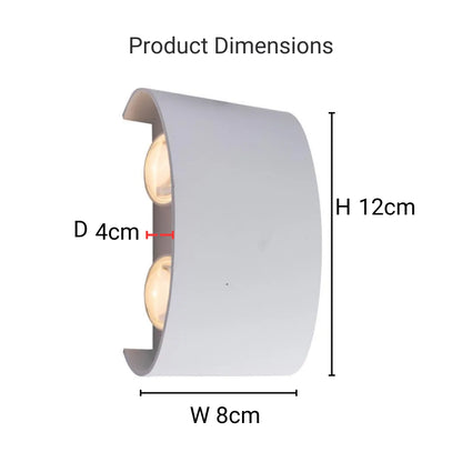 Kinkiet LED Fantas do użytku zewnętrznego i wewnętrznego, 4 źródła x 1 W, IP65, metaliczny, biały, 3000 K Kinkiety zewnętrzne Domyślny tytuł Alessandro Design