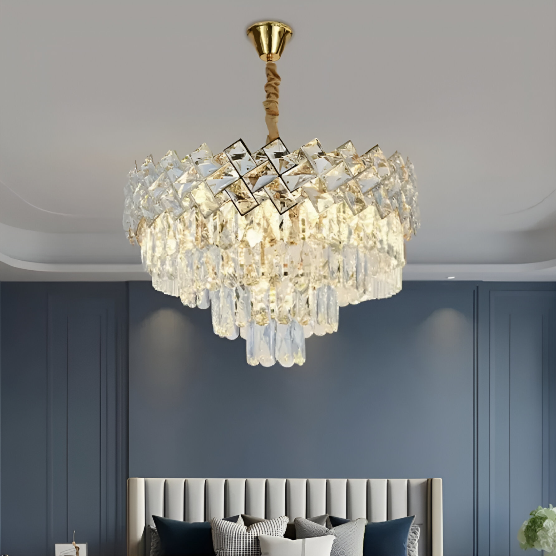 Żyrandol Kryształowy WINDSOR Nobile 5xE14, Średnica 39cm, Błyszczące Złoto, Regulowana Wysokość Żyrandole Kryształowe Domyślny Tytuł Alessandro Design