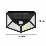 Lampa solarna z czujnikiem ruchu, 100 diod LED, IP.65, czarna Kinkiety zewnętrzne Tytuł domyślny Alessandro Design