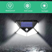 Lampa solarna z czujnikiem ruchu, 100 diod LED, IP.65, czarna Kinkiety zewnętrzne Tytuł domyślny Alessandro Design