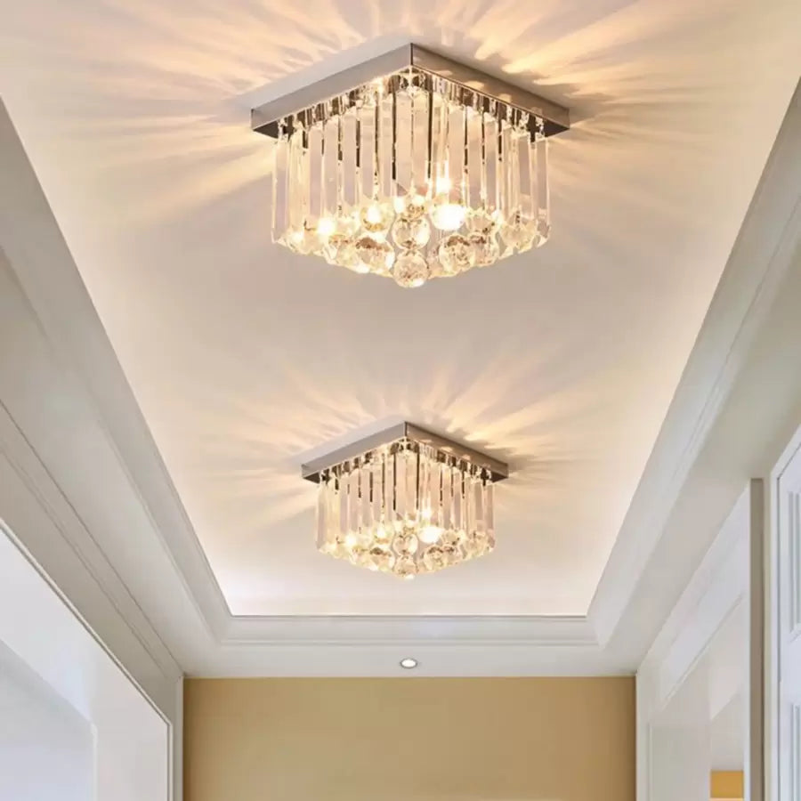 Żyrandol kryształowy MARTINEZ Linear Luxe, średnica 35cm, 4x E14, błyszczący chromowany kandelabr Moderne domyślny tytuł Alessandro Design