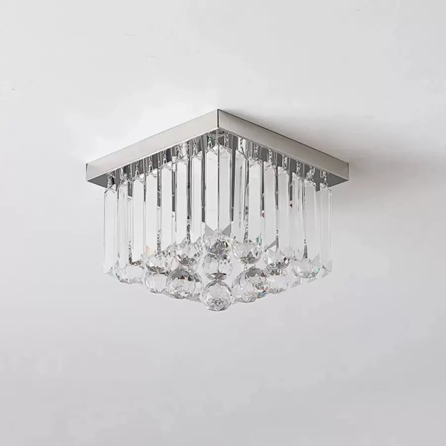 Żyrandol kryształowy MARTINEZ Linear Luxe, średnica 35cm, 4x E14, błyszczący chromowany kandelabr Moderne domyślny tytuł Alessandro Design