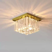 Żyrandol kryształowy MARTINEZ Linear Luxe, średnica 35cm, 4x E14, błyszczące złoto Nowoczesne kandelabry Domyślny tytuł Alessandro Design