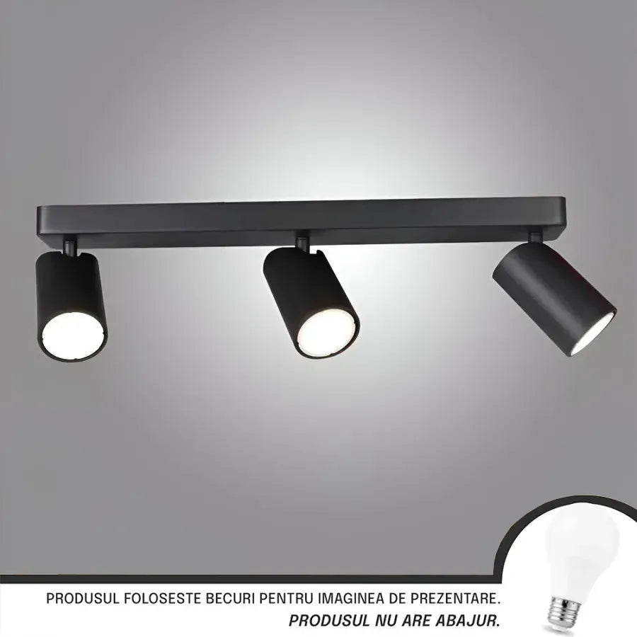 Żyrandol Joom z projektorami liniowymi 3XGU10 Czarne lampy sufitowe LED Domyślny tytuł Alessandro Design