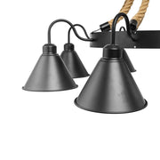 Żyrandol Indiana, 8xE27, metal i lina, brązowe żyrandole w stylu vintage Domyślny tytuł Alessandro Design
