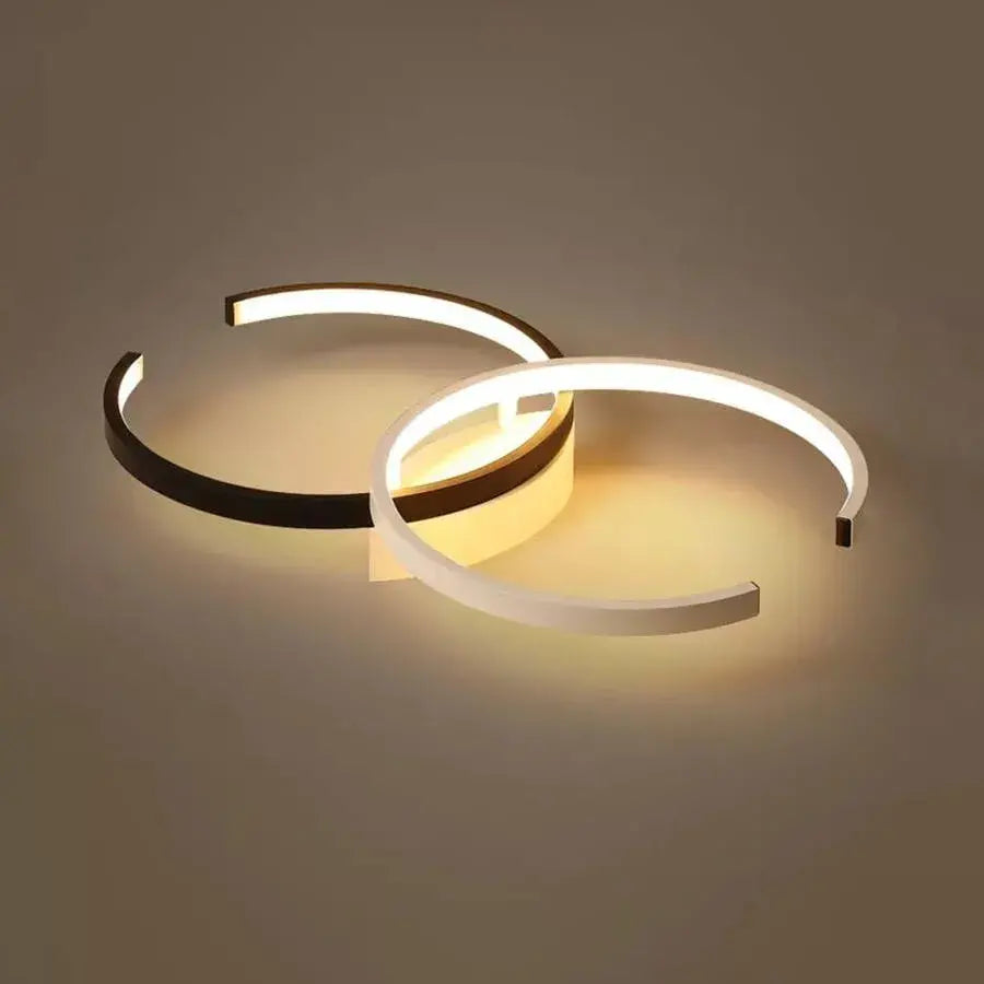 Żyrandol LED z pilotem VECTOR SEMIARC 40W, 2 elementy, światło zimne/ciepłe/neutralne, możliwość przyciemniania, czarno-białe Żyrandole LED z pilotem Domyślny tytuł Alessandro Design