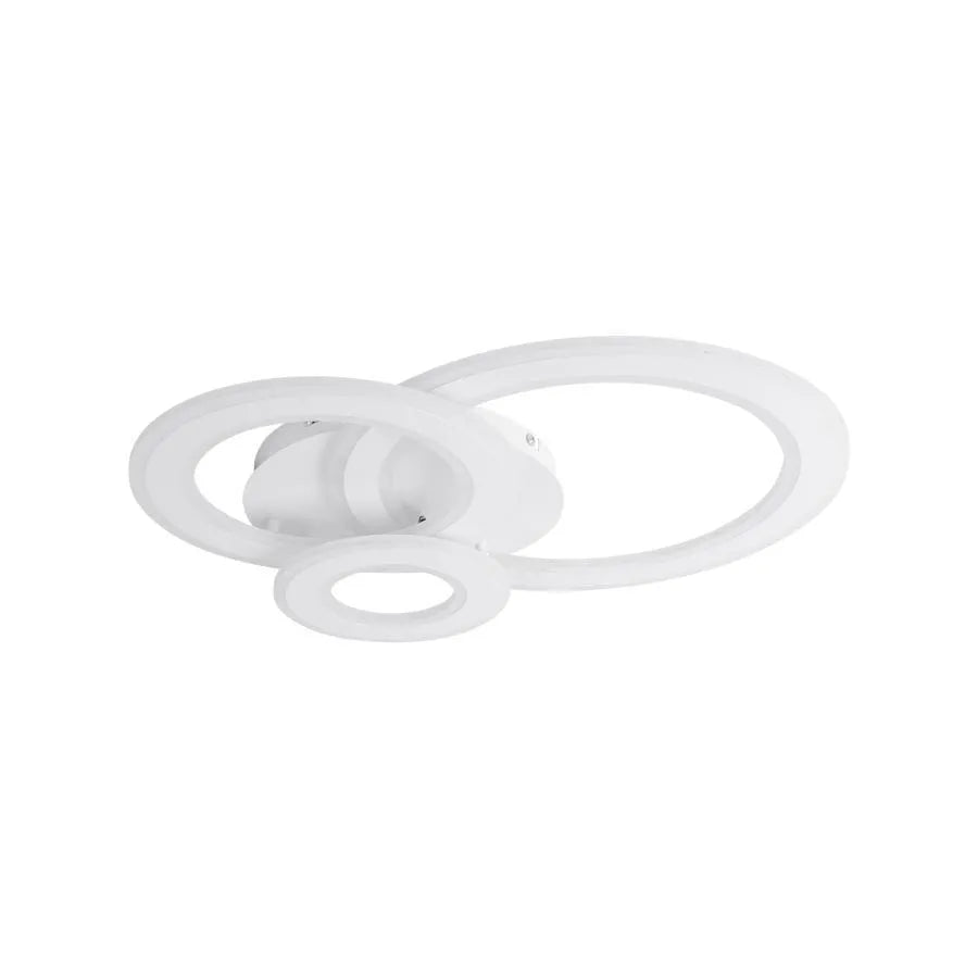 Żyrandol LED KYLIE 77W, 3 koła, światło zimne/ciepłe/neutralne, biały