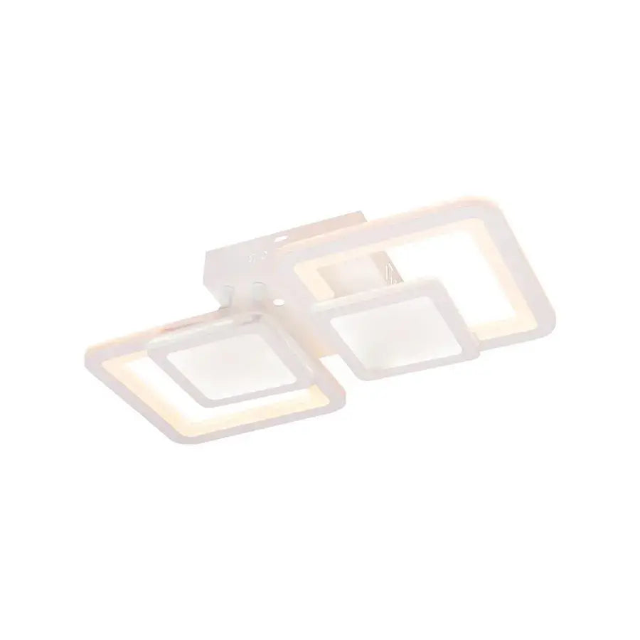 Żyrandol LED z pilotem BALANS 44W, 2 kwadraty, światło zimne/ciepłe/neutralne, możliwość przyciemniania, biały żyrandol LED z pilotem Domyślny tytuł Alessandro Design
