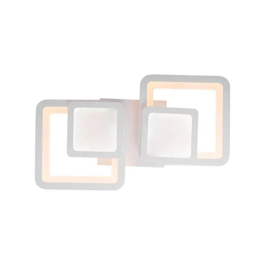 Żyrandol LED z pilotem BALANS 44W, 2 kwadraty, światło zimne/ciepłe/neutralne, możliwość przyciemniania, biały żyrandol LED z pilotem Domyślny tytuł Alessandro Design