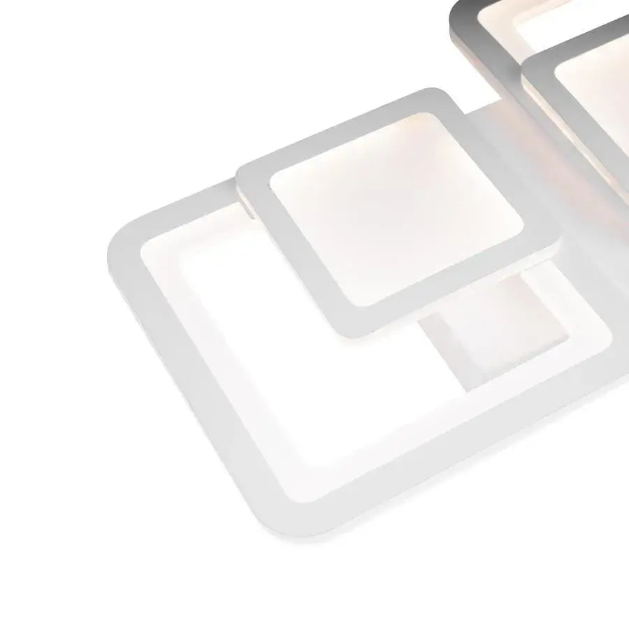 Żyrandol LED z pilotem BALANS 44W, 2 kwadraty, światło zimne/ciepłe/neutralne, możliwość przyciemniania, biały żyrandol LED z pilotem Domyślny tytuł Alessandro Design