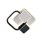 Kryształowy żyrandol LED GELLA 48W, kwadratowy, światło zimne/ciepłe/neutralne, czarny biały żyrandol LED domyślny tytuł Alessandro Design