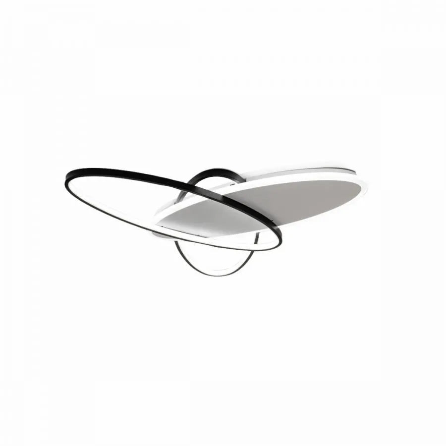 Żyrandol LED z pilotem LIGURIA 77W, 3 owale, światło zimne/ciepłe/neutralne, możliwość przyciemniania, czarno-białe Żyrandole LED z pilotem Domyślny tytuł Alessandro Design