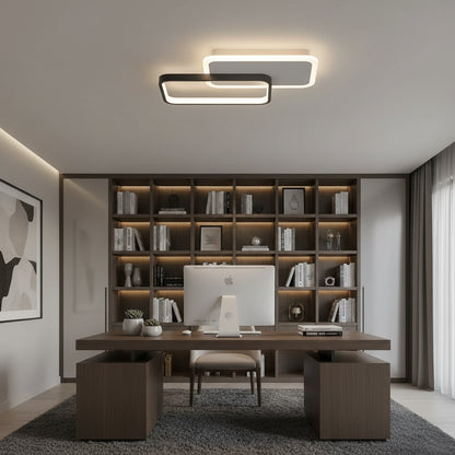 Żyrandol LED z pilotem CAROLINA 31W, 2 elementy, światło zimne/ciepłe/neutralne, możliwość przyciemniania, czarny