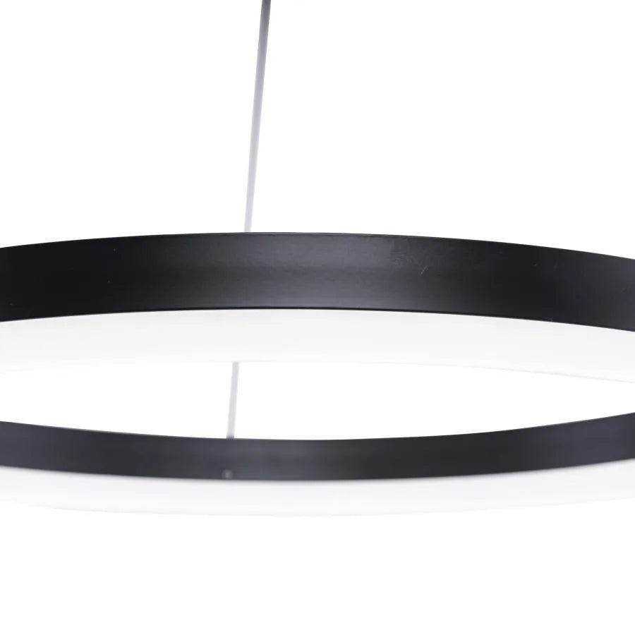 Zawieszany żyrandol LED z pilotem ANINA 34W, 1 koło, światło zimne/ciepłe/neutralne, możliwość przyciemniania, czarny, żyrandole LED z regulacją wysokości z pilotem Domyślny tytuł Alessandro Design