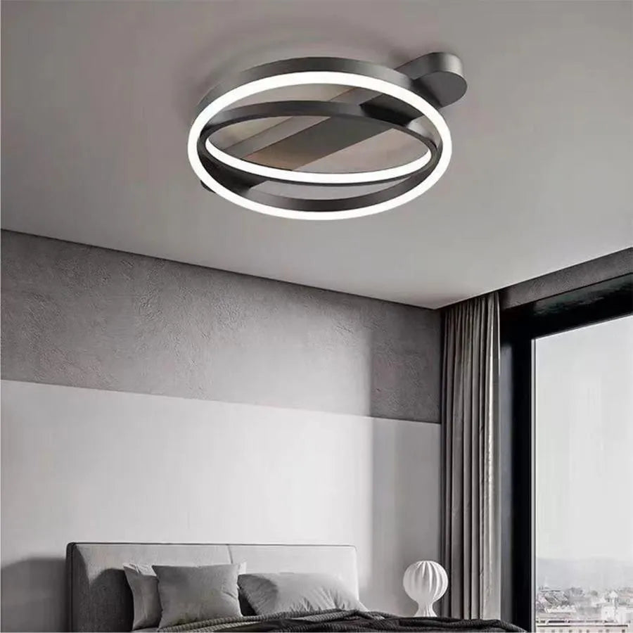 Żyrandol LED z pilotem CERELIS 90W, światło zimne/ciepłe/neutralne, możliwość przyciemniania, czarne żyrandole LED z pilotem Domyślny tytuł Alessandro Design