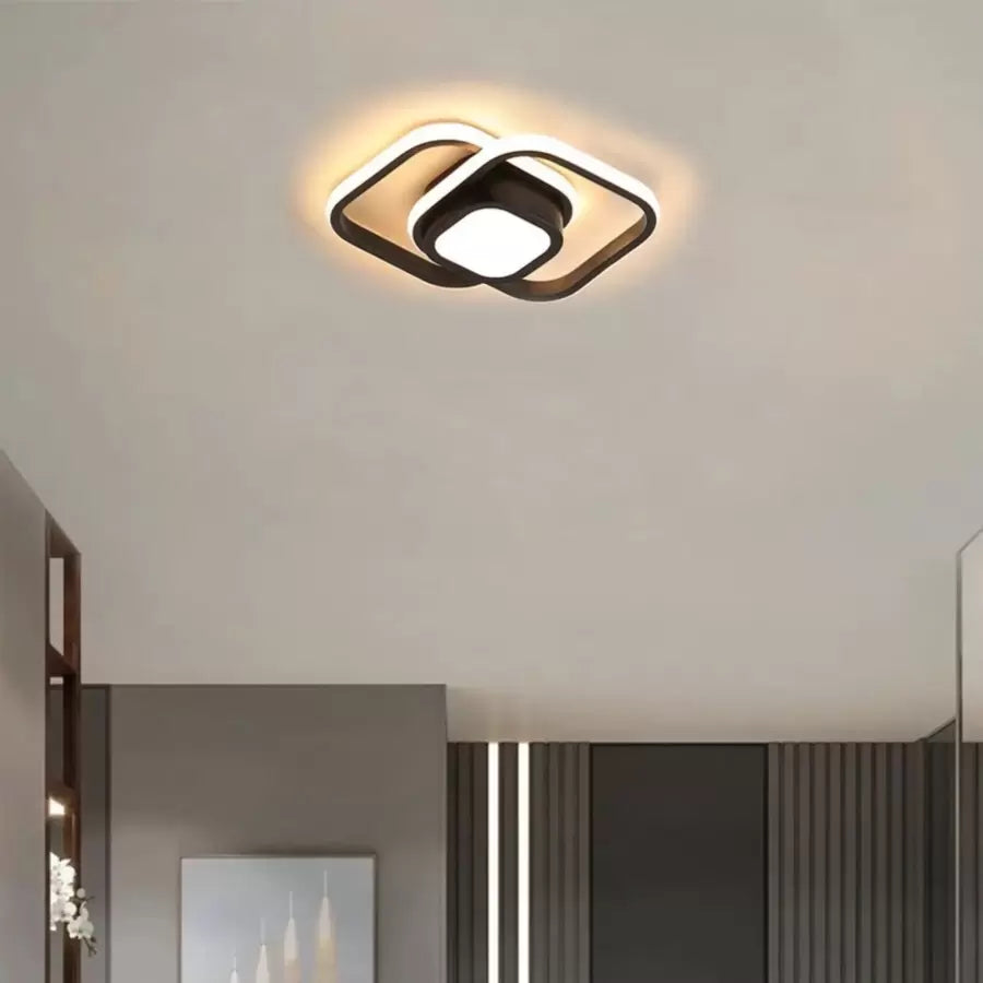 Żyrandol LED DUOFORM, 21 W, 3 kwadraty, światło zimne/ciepłe/neutralne, czarne żyrandole LED Domyślny tytuł Alessandro Design