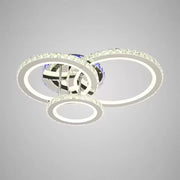 Żyrandol LED z pilotem i kryształem NOVA ROTONDA RGB 73W, 3 koła, światło zimne/ciepłe/neutralne, możliwość przyciemniania, błyszczące chromowane żyrandole i kryształy LED Domyślny tytuł Alessandro Design